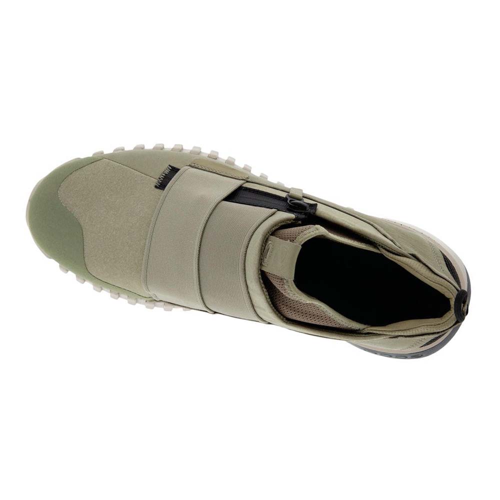 Men's Ecco Zipflex Slip-on Sneakers Olive | USA 676DFM